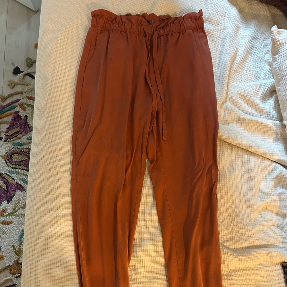 Banana Republic Rust Drawstring Pants - Picture 2 of 9